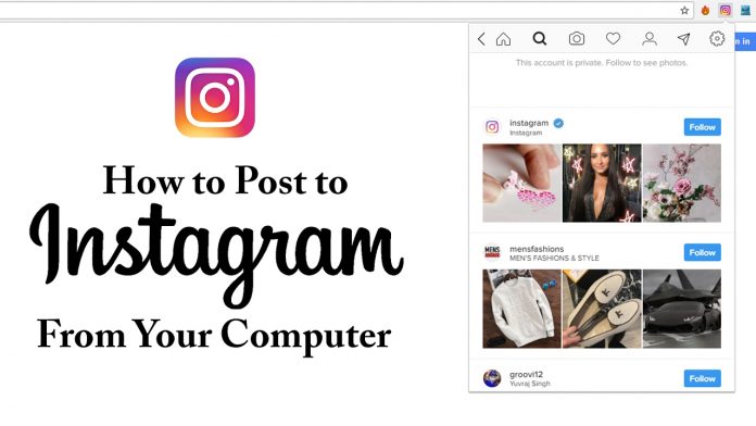 How to post on Instagram from pc?